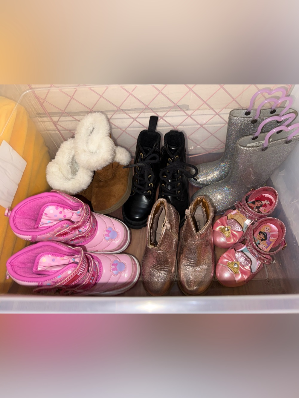 Gently worn size 7 toddler girls shoes bundle